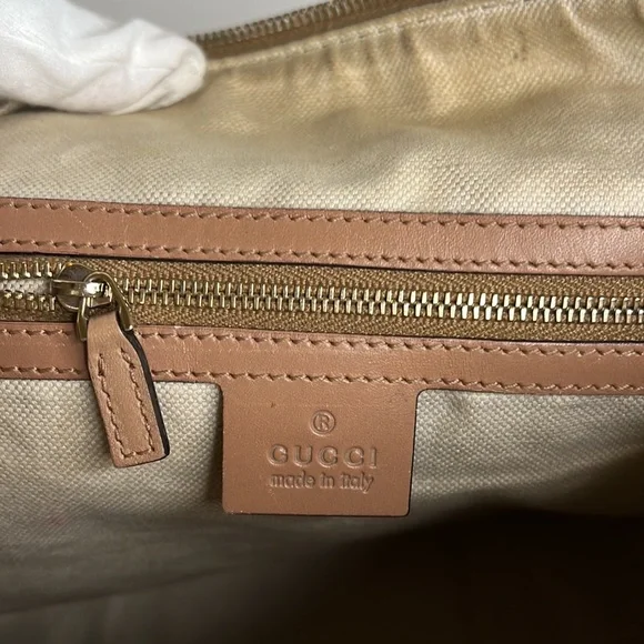 SOLD - Gucci Boston bag pink and burgundy stripe - Picture 9 of 16